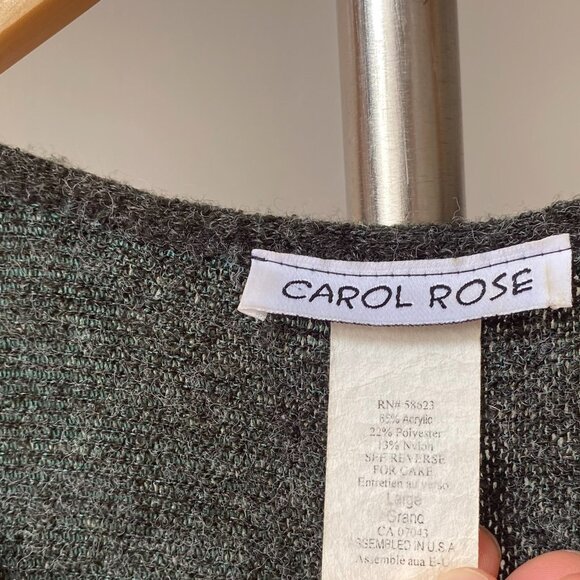 🍂 Y2K Vintage Dark Gray Long Minimalist  Duster Cardigan - Picture 7 of 7